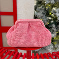 Hot Sales Handmade Raffia Paper Crochet Clutch Bag with Handle Straw Handbag for Women