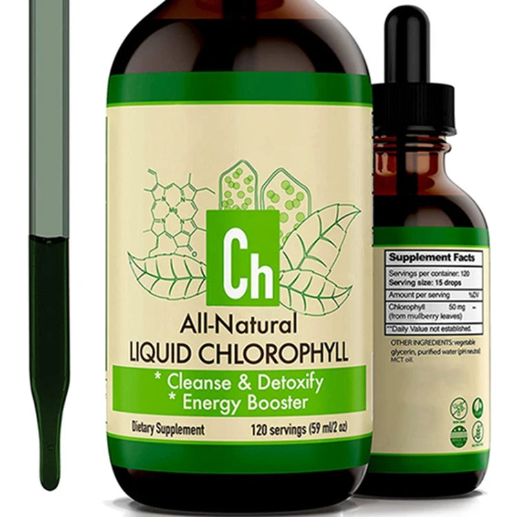 Free Sample Energy Supplement With Water Drop Mint Flavor Flavored Liquid Chlorophyll 2 Pack MegaBDM