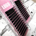 Custom Own Brand Wholesale PBT Handmade Vegan Natural Long False Eyelashes Extensions Tray Dark Matte Black China Origin Custom