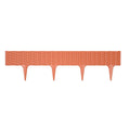 Garden edging. Model Ibra. Size: 18.6 cm x 3.9 m. 5 pieces per box. Terracotta.