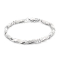 KALEN 190mm Unisex Casual Stainless Steel Twisted Bar Links Bracelets