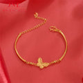 Butterfly Half Bracelet Gold-Plated Light Luxury Women's Fashionable Temperamental All-Match Bracelet Live Wholesale