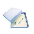 Custom Rigid Paperboard Gift Box for Bracelet Necklace Jewelry Embossed Matt Laminated Packaging with Display Insert Lid & Base
