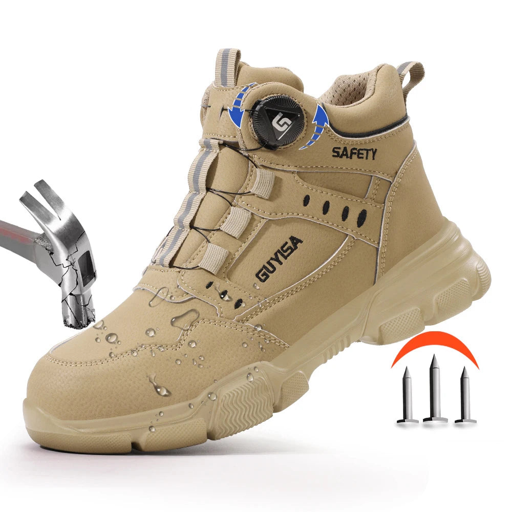 GUYISA Fashion Safety Boots Acceptable Custom Steel Toe Safety Shoes for Men