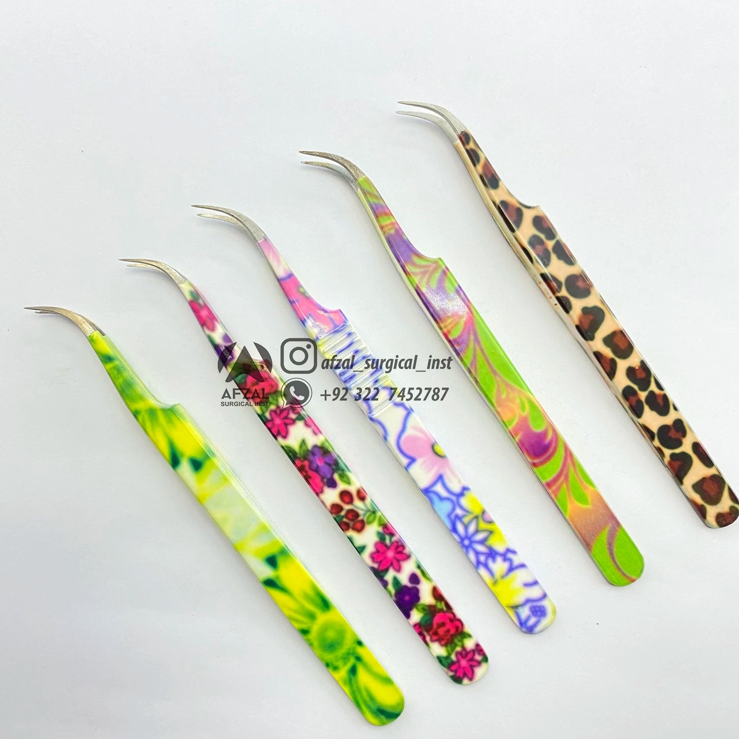 Custom Paper Coated New Sustainable Stainless Steel Eyelash Extension Tweezers Colored Straight Bend with Pointed Tips