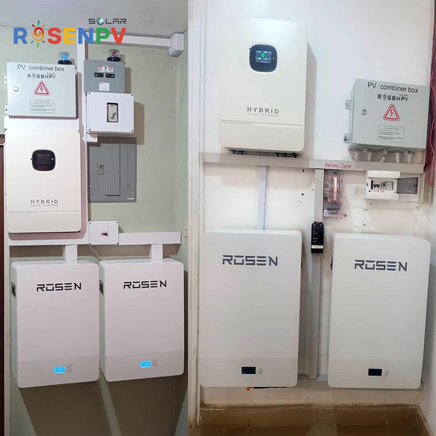 Rosen 10kw 12kw Split Phase Voltage 120/240v off Grid Hybrid Solar Inverter Low Voltage Battery Connection