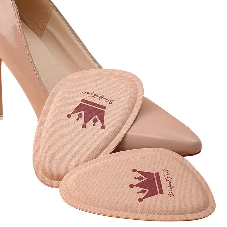 Women High Heel Metatarsal Pads Non Slip Forefoot Cushioning Insoles Sweat Absorbing Half Size Soft Sponge Inserts