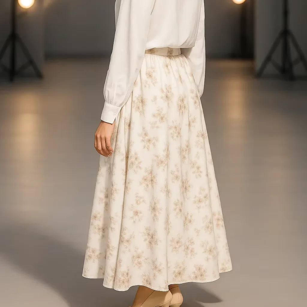 YXD135 2026 Eid Muslim Women Dress Islamic Hijab Traditional Luxury with Floral Half Dress Beautiful Elegant Spring Summer