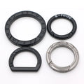 Professional Metal Spring O-Ring Supplier | Gunmetal Matte Black Custom Logo Round Flat Enamel Spring O-Ring Carabiner
