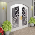 Durable & Stylish Custom Wrought Iron & Steel Waterproof Entry Doors with 3-Year Warranty Postmodern Design for Home Curb Appeal
