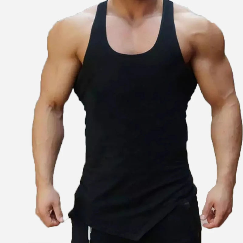 Summer Men's Travel Slim Lingerie Vest Sportswear Premium Cotton Men's Gym Chest Compression Bodybuilding Vest