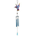 Hummingbird Themed Wind Chime with Bells - Handcrafted Metal Art for Outdoor Use