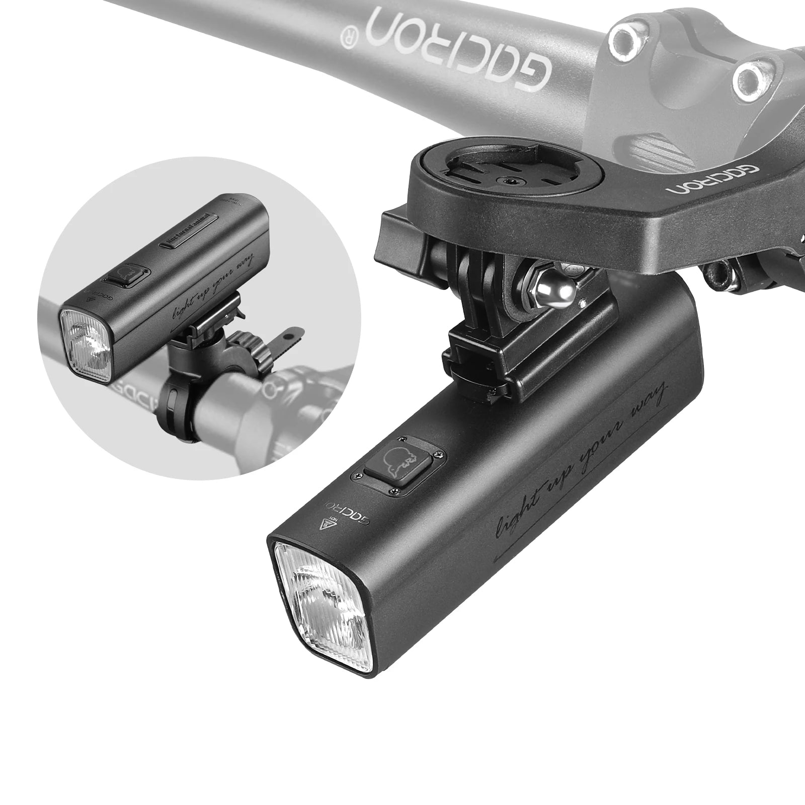 Gaciron KIWI-800 Lumen Cut-off Bike Lights Rechargeable  Bright Cycle Lights Waterproof LED Bike Headlight Safety Bicycle Lights