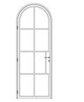 Arch Steel Wrought Iron French Door Sound Insulation Tempered Glass Customized Size Swing Doors for Interior/Outdoor Use Living