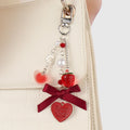Wholesale Hot Ins Exquisite Sweet and Cool High-end Sense Chain Strawberry Bow Heart Cherry Keychain Pendant