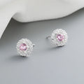 Trendy 925 Sterling Silver Aaa Cubic Zirconia Round Classic Vintage Fashion Jewelry Stud Earrings