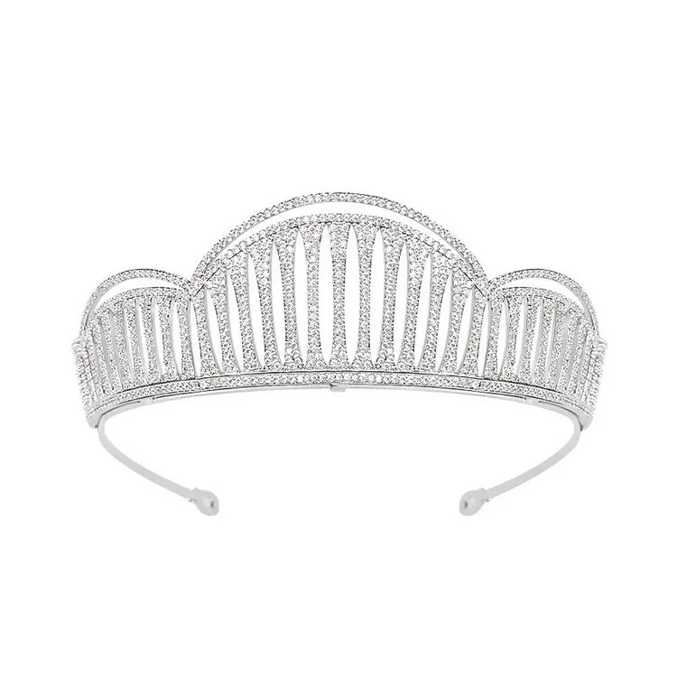 Wholesale JR Brand Brass Women's Hair Accessories Ballet Crown Queen Beauty Simple Tiara