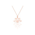 Azuris 925 Sterling Silver Lotus Flower Necklace Made in Turkey