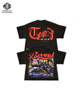 Heavyweight Cotton/Polyester O-Neck Loose Fit Long Drop Shoulder Boxy Silk Screen Printed Men's T-shirts Custom Logo Streetwear