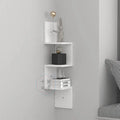 Organizer Wood Zigzag Shelving Unit Floating Shelves for Living Room-Modern Multifunction Storage