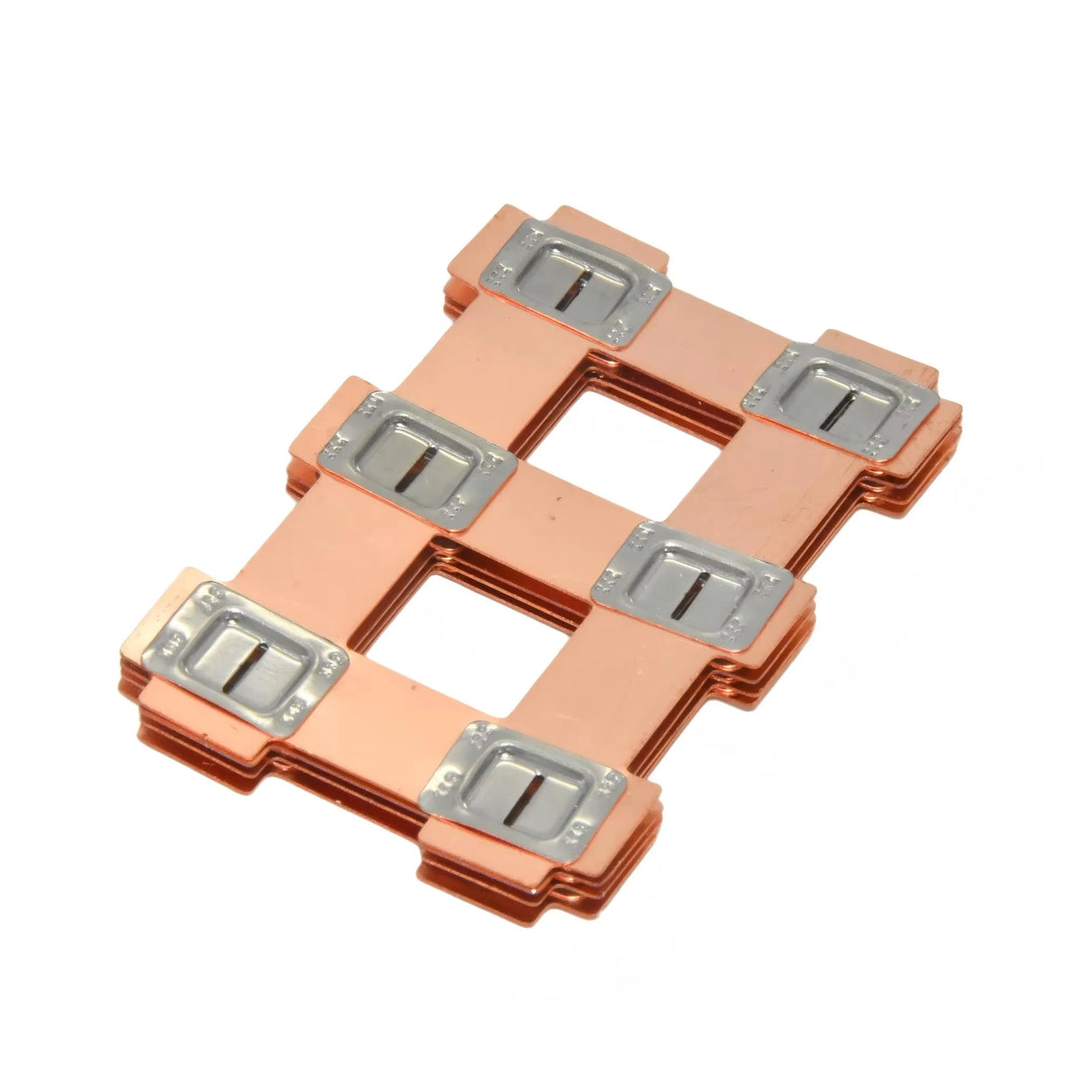 22.5mm Spacing 0.3mm Copper Row Over-Current Welding Cut-to-Order Bending 21700 2*3P Copper Busbars for New Energy Battery Pack MegaBDM