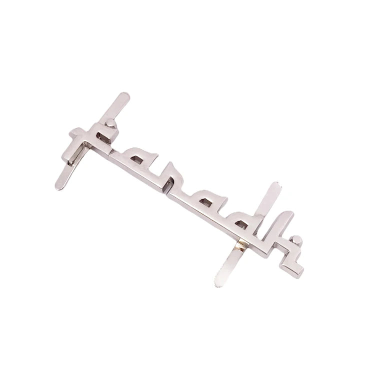 Fashion Handbag Hardware Metal Letters Bag Logo PlatesLogo Design Metal Letter TagCustom Letter Metal Logo Labels for Handbags