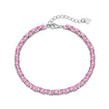 Fashion New Design Ins Custom Silver 925 14k Gold Plated Cubic Zirconia Adjustable Gold Tennis Bracelet