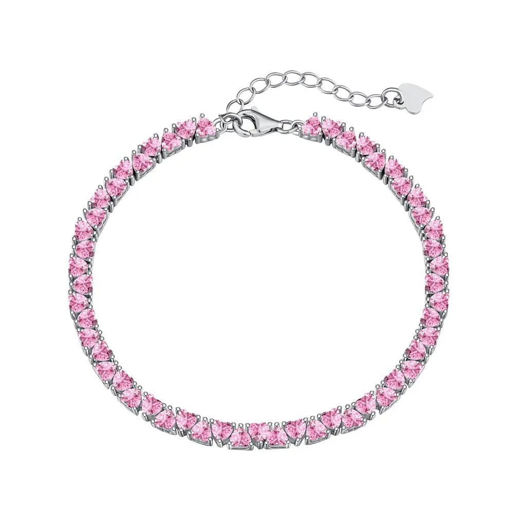 Fashion New Design Ins Custom Silver 925 14k Gold Plated Cubic Zirconia Adjustable Gold Tennis Bracelet