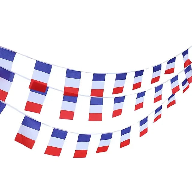 Customized Bunting Country Flags Mini Polyester Fabric String Flag France String Flag