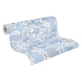 Made Germany Modern Luxury Non Woven Contract Wallpaper Rolls Jungle Blue Grey White Botanical Pattern Wash Light Resistant