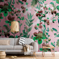 Made in Germany Photo Wallpaper Murals Floral Green Pink White Brown Non Woven Vinyl Premium Wall Mural Florals - 371 x 280 m