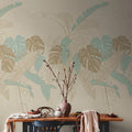 Made in Germany Photo Wallpaper Murals Jungle Beige Green Brown Non Woven Vinyl Wall Mural Floral for Hotel Bulk - 159 x 280 m