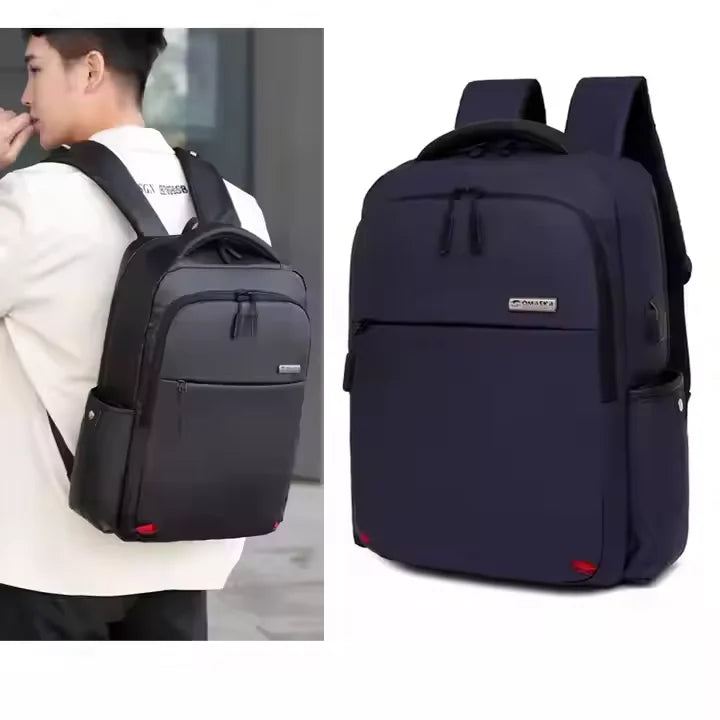 OMASKA Wholesaler Backpack Mochilas  Large Capacity Computer School Teens Laptop Computer USB Backpack Bags