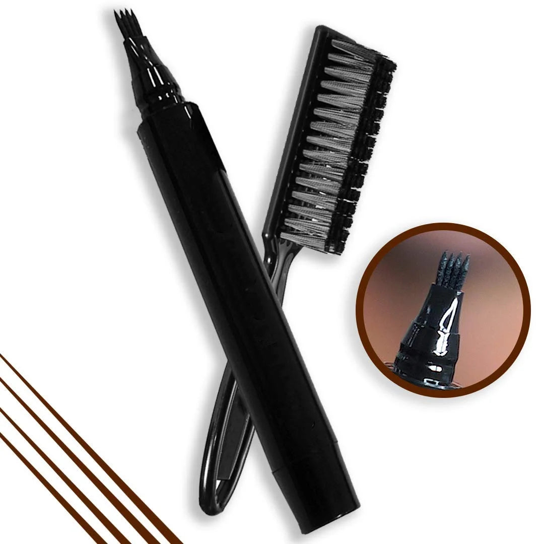 Low MOQ Water Proof 4-tip Beard Pencil Filler Long Lasting Coverage Natural Finish Beard Filling Pen the Original Beard Pen
