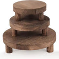 Handmade Wooden Display Stand - Vintage Style Riser Base for Tabletop Decor