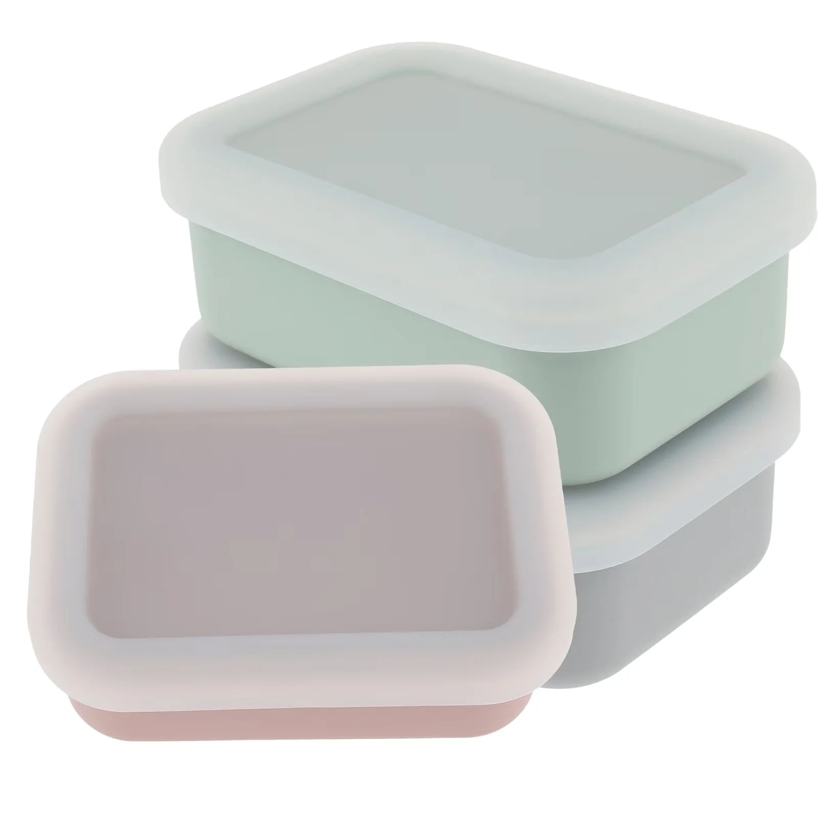 LifeTop 250ML Silicone Snack Containers for Kids Leak Proof Toddler Snack Containers Snack Box with Lids