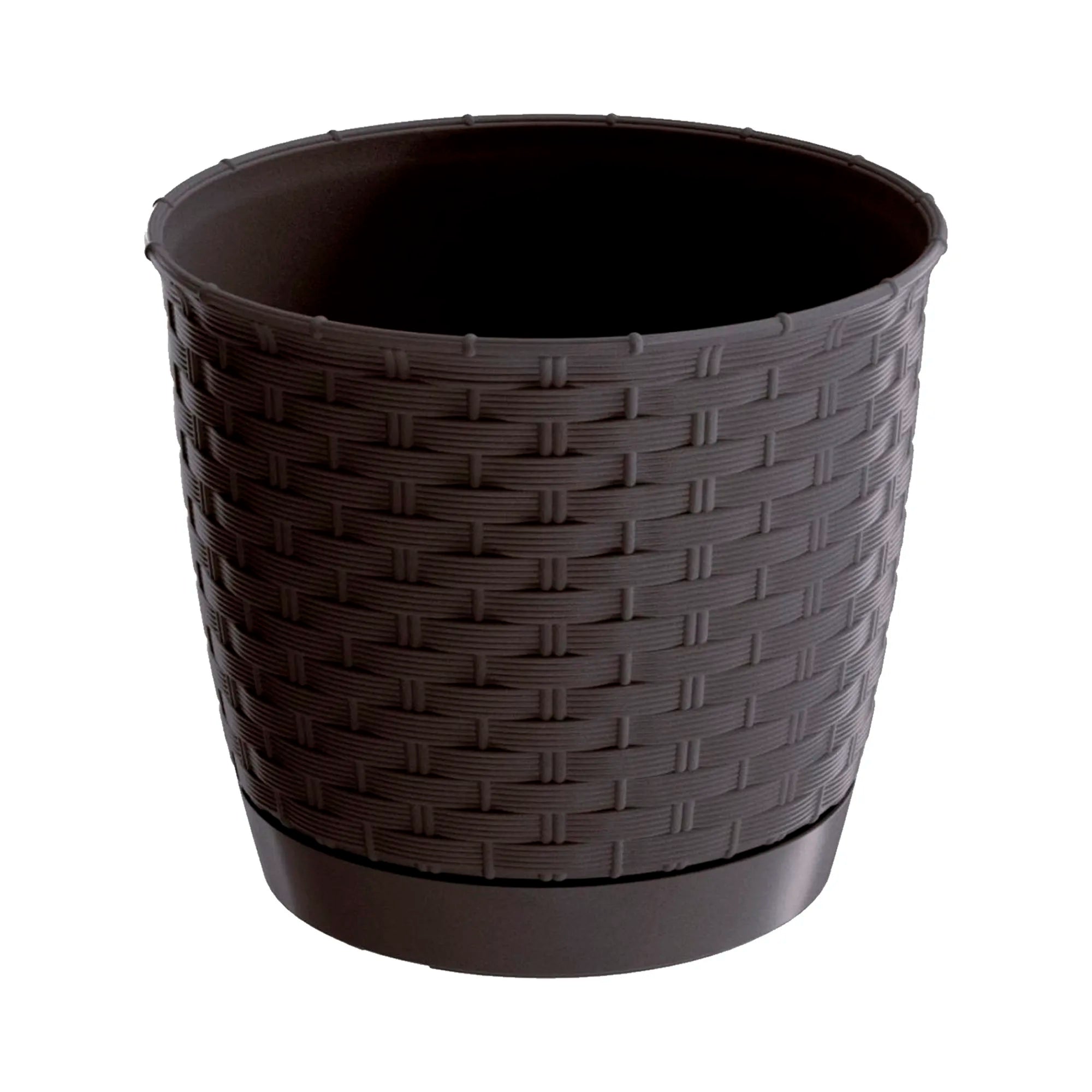 RATOLLA ROUND 1.2L. flower pot dimensions (mm) 145x145x127 dark ochre color