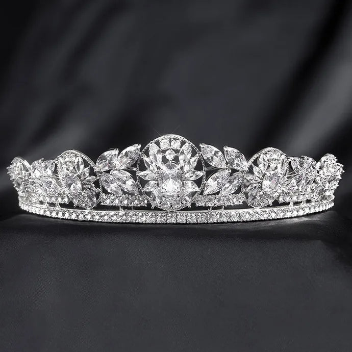 MOQ 2pcs Wholesale Jewelry Women Hair Accessories Large Crystal Bride Crown Bridal Wedding