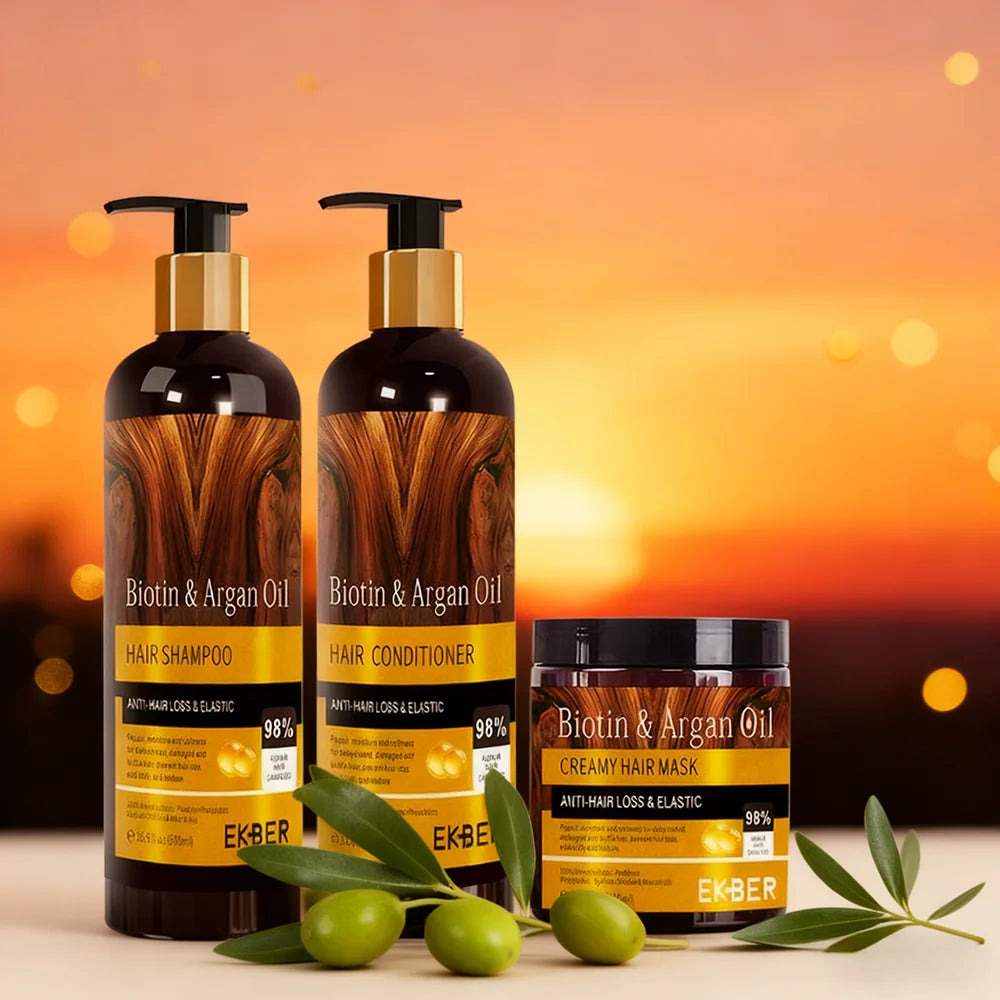 Anti-loss Hair Mask Biotin & Argan Oil Shampoo and Conditioner MegaBDM