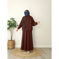 Muslim 2 Piece Set Women Hooded Top Skirt Suit Hoodie Ramadan Morocco Dubai Islam Casual Ensemble Arabic Long Skirts Outfits