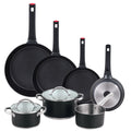 5pc Cookware Set 162024 with Lids + Set of Frying Pans 20242830 Cast Aluminum San Ignacio