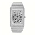 Fenyi Wholesale Fashion Retro High End Luxury square Plate Diamond Business Unique Design 40mm Glass Stainless Steel Quartzwatch
