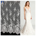 YX1204 Large Stock of Eyelash Lace Fabric Wholesale China Factory Fast Shipping Mesh Eyelash Lace Fabric Florals for Wedding