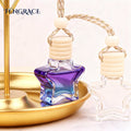 Wholesale Luxury Mini Glass Car Perfume Bottle Square Hanging Screw Cap 10ml Fragrance Screen Skin Care Serum