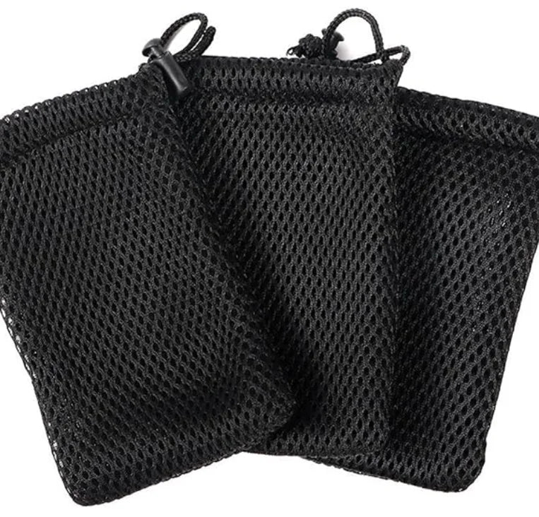 Custom Logo 7 Inch Recyclable Portable Nylon Mesh Storage Drawstring Dust Pouch Bag