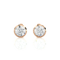 Wholesale 14K Solid Gold Classic Stud Earrings Princess Cut Lab Grown Filled 1.18ct Vvs1 IGI Certified 14K Gold Plated for Women