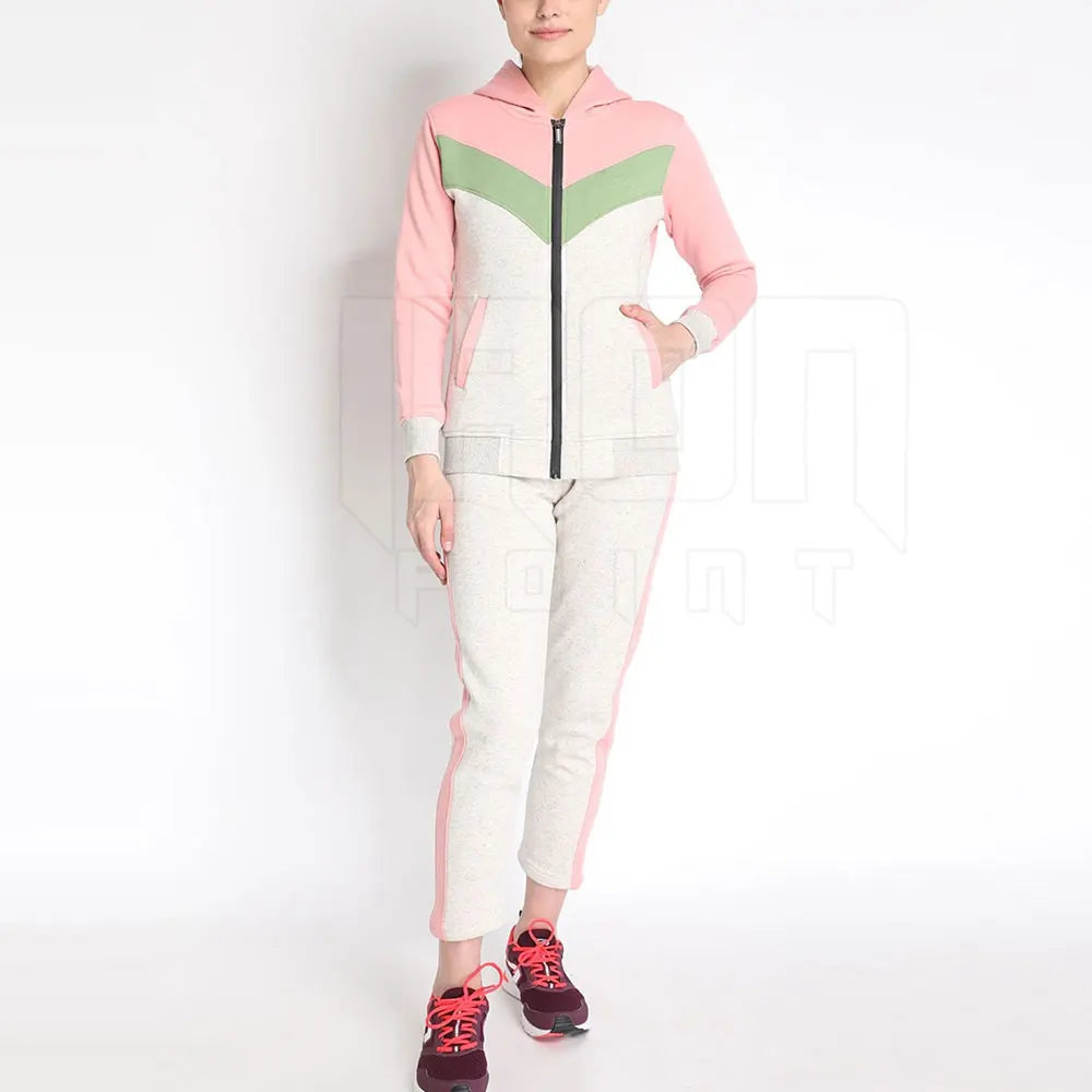 Latest Design Winter Wear Women Fleece Tracksuit Causal Long Sleeve Customized Color Women Fleece Tracksuit For Sale