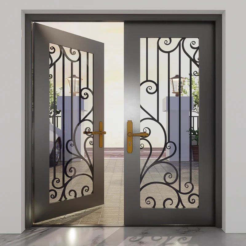 Artistic Waterproof Steel Doors for Home-April Sale Limited Offer