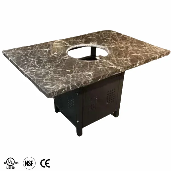 Simplified Marble Hot Pot Table