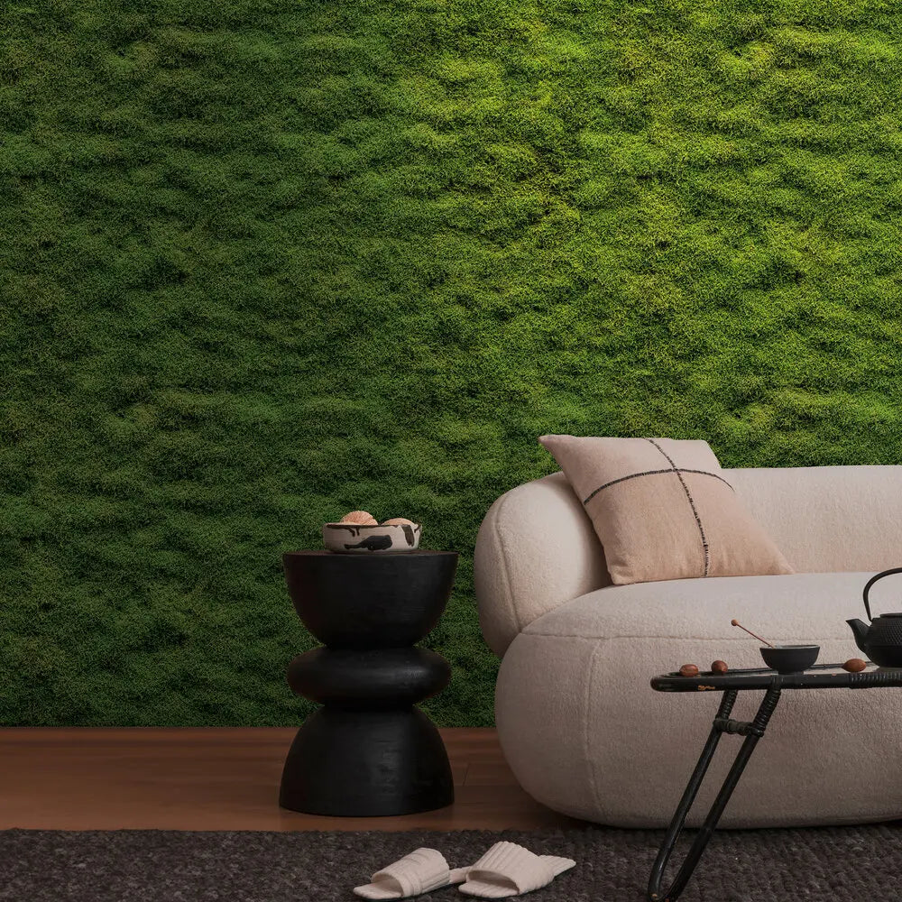 Germany Made Photo Floral Wall Mural Green Non Woven Vinyl Highly Wash-Resistant Removable Large Format for Bedroom Living Room